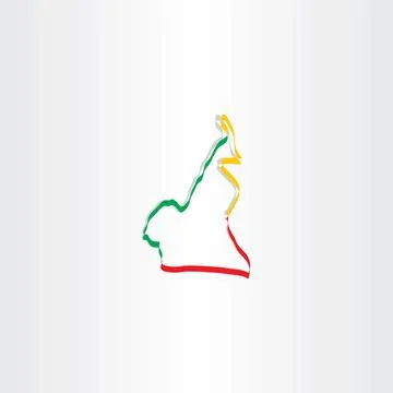 Cameroon map icon vector Stock Illustration