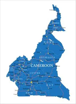 Cameroon map Stock Illustration