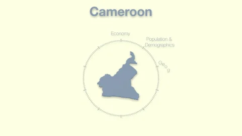 Cameroon MAP revealingmotion graphics data elements Stock Footage 339857267