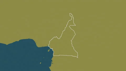 Cameroon map - solid. Border. Pattern. Stock Footage 147726127