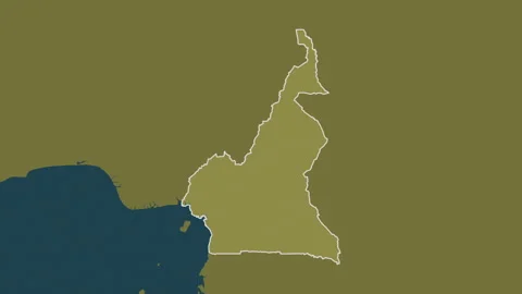 Cameroon map - solid. Border. Pattern. Stock Footage 273559823