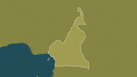 Cameroon map - zoom. Border. Pattern. Stock Footage 147729221