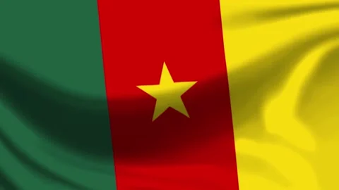 Cameroon National Flag Waving in The Wind, Motion Animation Background in 4K Stock Footage 340276183