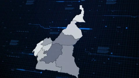 Cameroon network map Stock Footage 87976608
