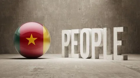 Cameroon. People Concept. Stock Illustration