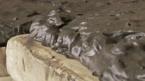 Cameroon Pottery, mixed clay close up pan Stock Footage 64083627