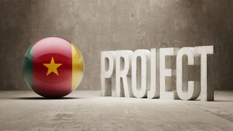 Cameroon. Project Concept. Stock Illustration