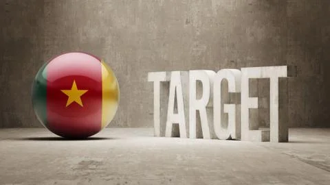 Cameroon. Target Concept. Stock Illustration