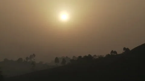 Cameroon, time lapse of sunset Stock Footage 64082022