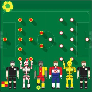 Cameroon vs Croatia Stock Illustration