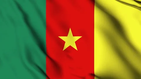 Cameroon waving flag 4K animation video Stock Footage 253000226