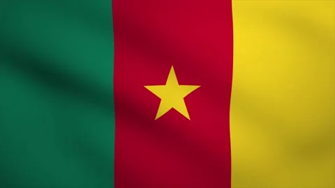 Cameroon Waving Flag Background Animation. Looping seamless 3D animation. M.. Stock Footage 230566791