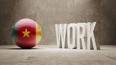 Cameroon. Work Concept. Stock Illustration