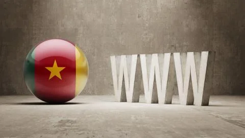 Cameroon. WWW Concept. Stock Illustration