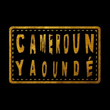Cameroon Yaounde Seal Map Design Illustrazione stock