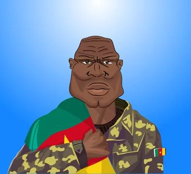 Cameroonian soldier Stock Illustration