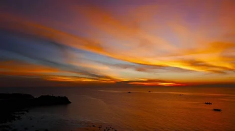 Camiguin Island Sunset 12 Stock Footage 50178105