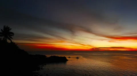 Camiguin Island Sunset Stock Footage 50361931