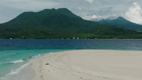 Camiguin white sandbar the White Island. Philippines. Stock Footage 310070345