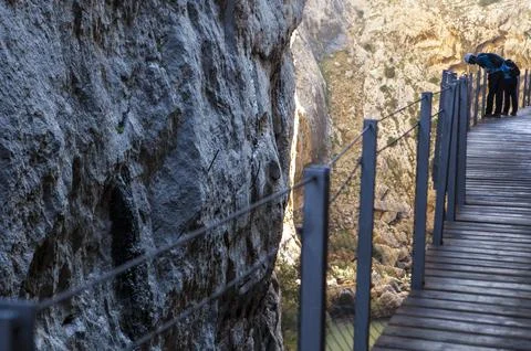 Caminito del Rey path 스톡 사진