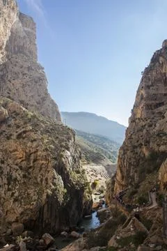 Caminito del Rey path 스톡 사진