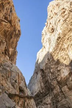 Caminito del Rey path 스톡 사진