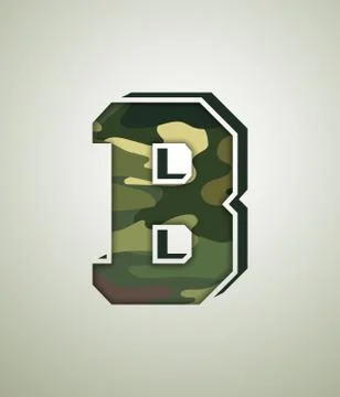 CAMO Character Set, detailed vector font イラスト素材