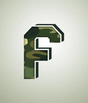 CAMO Character Set, detailed vector font Stockillustratie