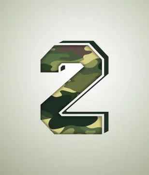 CAMO Character Set, detailed vector font Stockillustratie