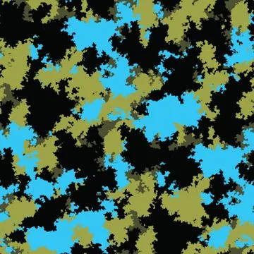 Camo. Colorful camouflage vector pattern. Seamless grunge camouflage pattern. Stock Illustration