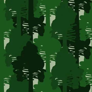 Camo forest green seamless vector pattern. Illustrazione stock