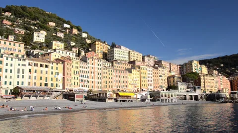 Camogli beach Stock Footage 33447305
