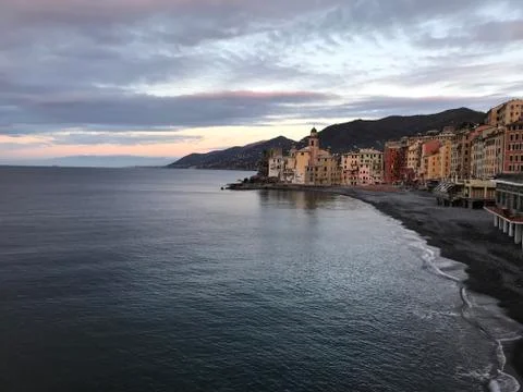 Camogli beach Stock Photos