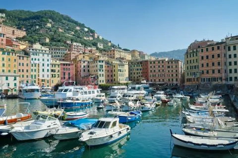Camogli Harbour Foto stock