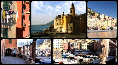 Camogli  montage Stock Footage 34371958