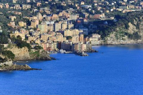 Camogli overview Stock Photos