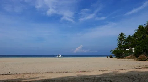 Camotes White Sand Beach Stock Footage 55285257