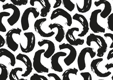 Camouflage brush strokes seamless pattern Illustrazione stock