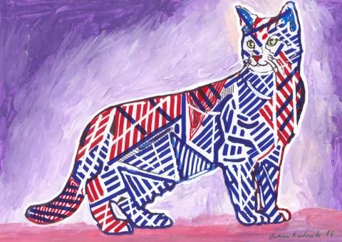 Camouflage Cat Stock Illustration