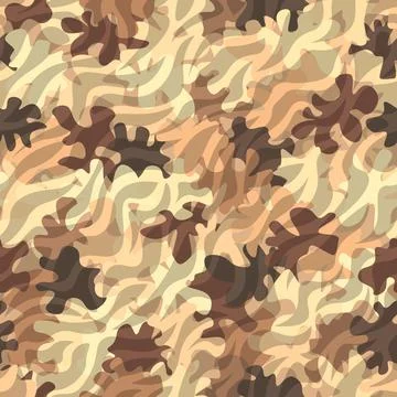 Camouflage desert pattern. Decorative clothing style masking camo repeat print Stock Illustration