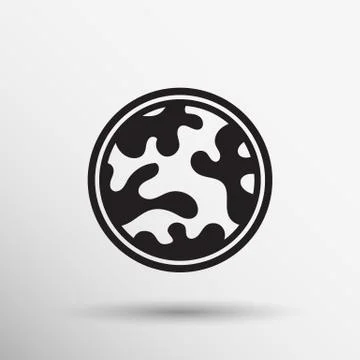 Camouflage fabric pattern shape badges stickers labels icon Stock Illustration