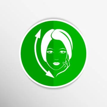 Camouflage fabric pattern shape badges stickers labels icon Stock Illustration