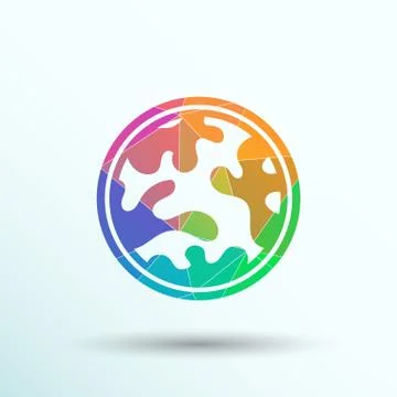Camouflage fabric pattern shape badges stickers labels icon Stock Illustration
