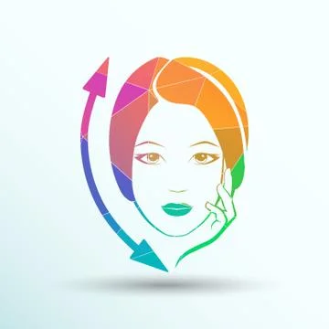 Camouflage fabric pattern shape badges stickers labels icon Stock Illustration