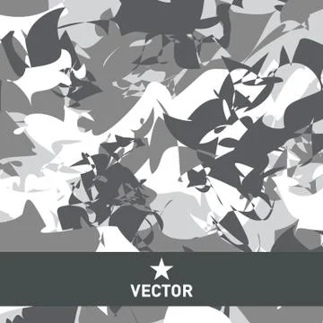 Camouflage fabric pattern shape Stock Illustration
