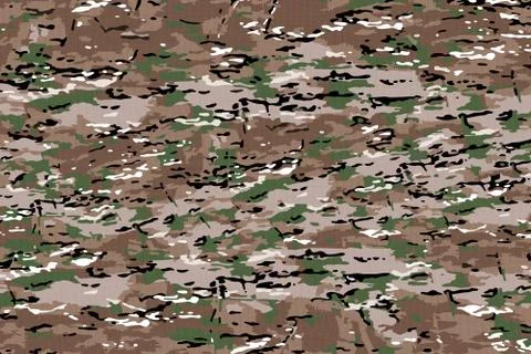 Camouflage Fabric Texture Background Stock Illustration