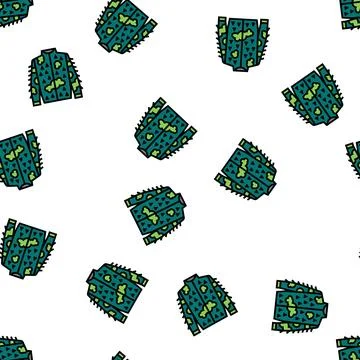 Camouflage jacket for hunting vector seamless pattern Stock Illustration