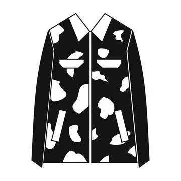 Camouflage jacket simple icon Stock Illustration