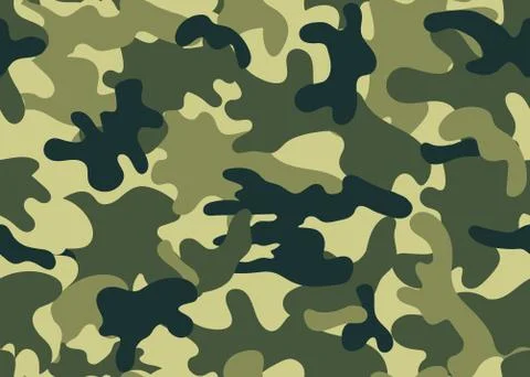 Camouflage military warfare seamless pattern Stock Illustration