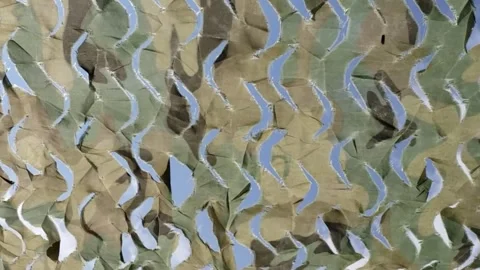 Camouflage netting in the yard Stock Footage 311317111